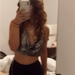 Sparkle crop top. Super cute for New Years.